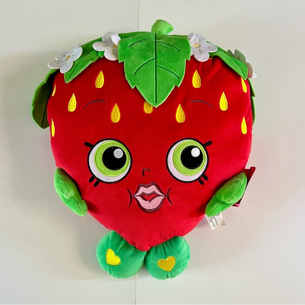 NWT New Shopkins Strawberry Kiss Large Jumbo 16" Stuffed Animal Plush Fruit Toy